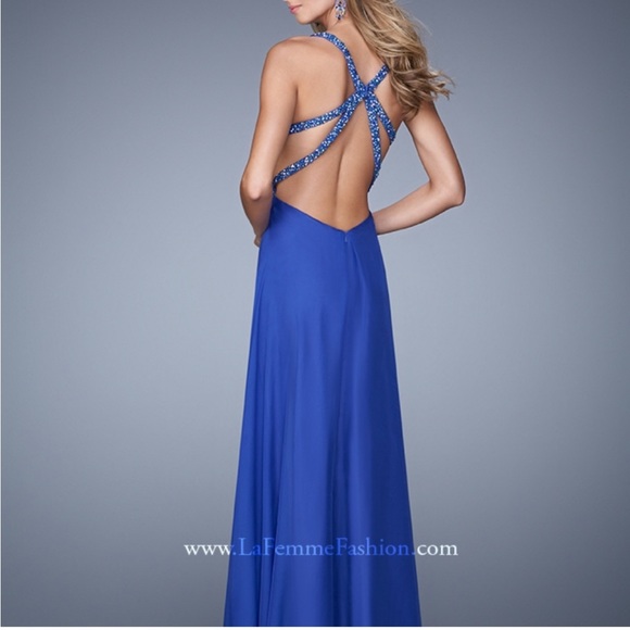 La Femme Prom Dress with Beading- Size 2 NEW - Picture 7 of 10